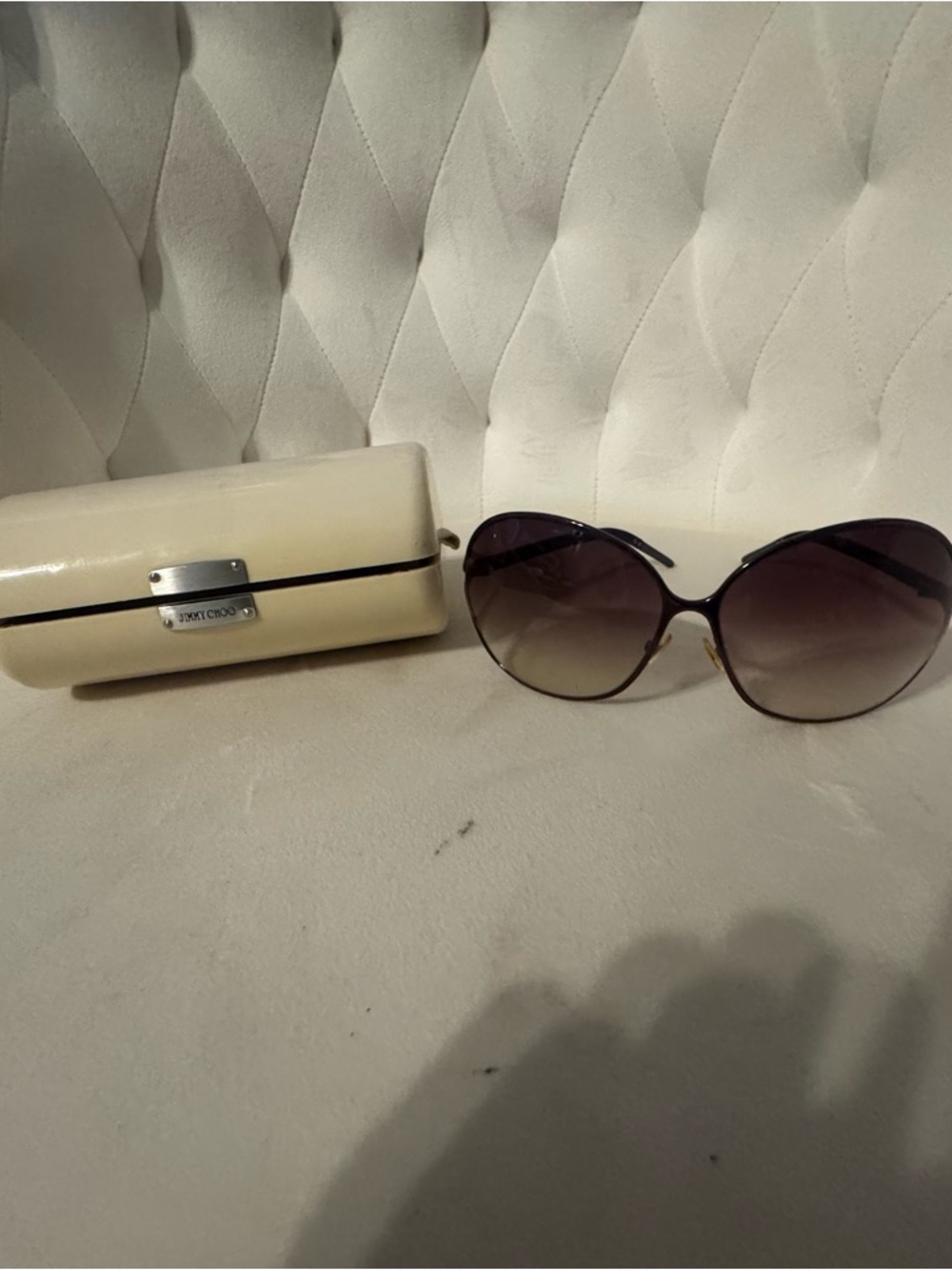 Jimmy Choo Oversized Sunglasses with Purple Gradient Lenses